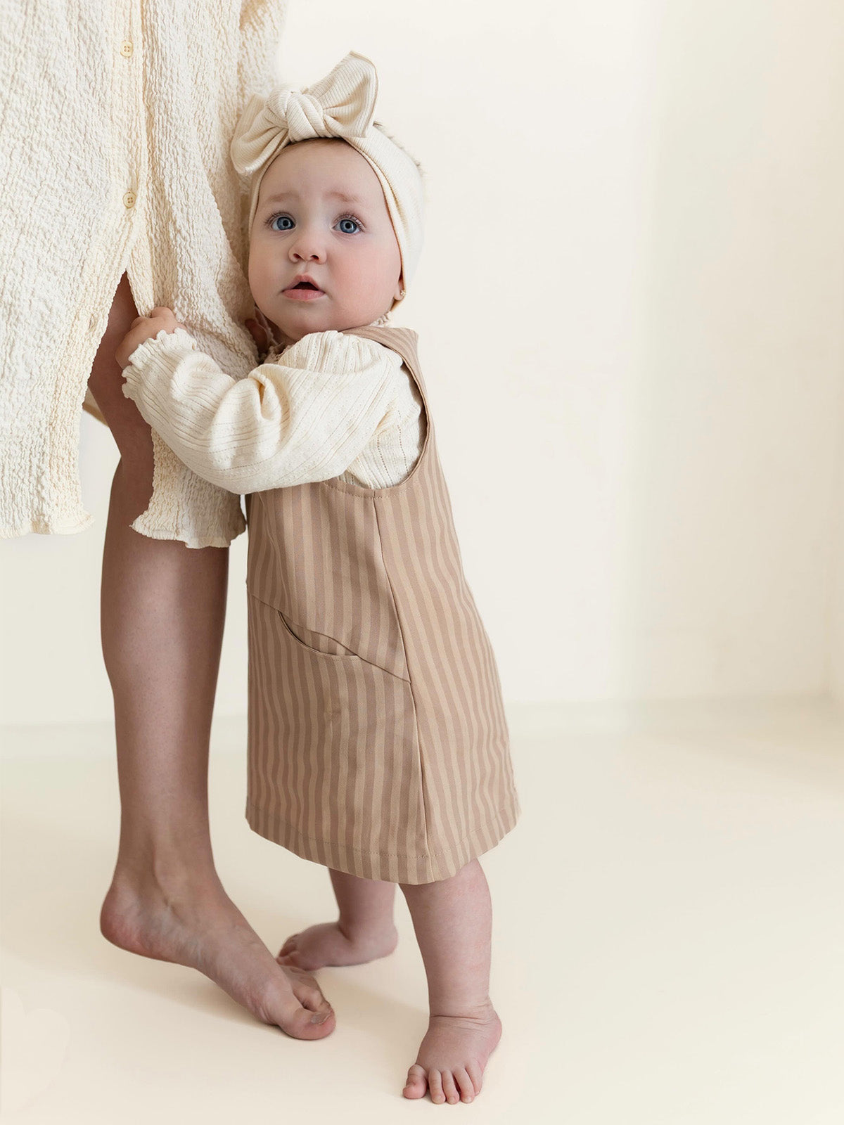 Striped Pinafore Kleid