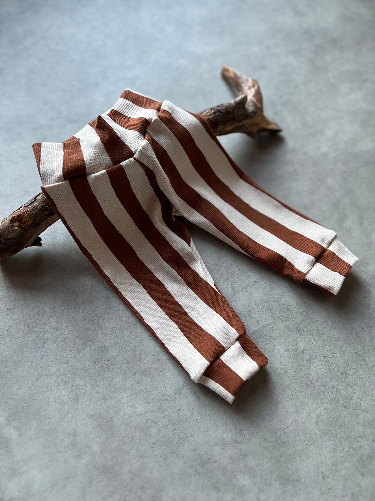 Striped Rib-Leggings