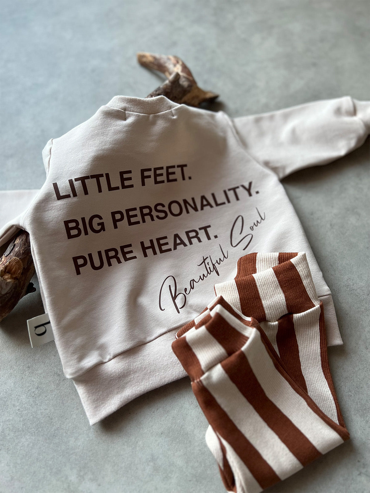 Statement-Sweater "sand/chocolate"