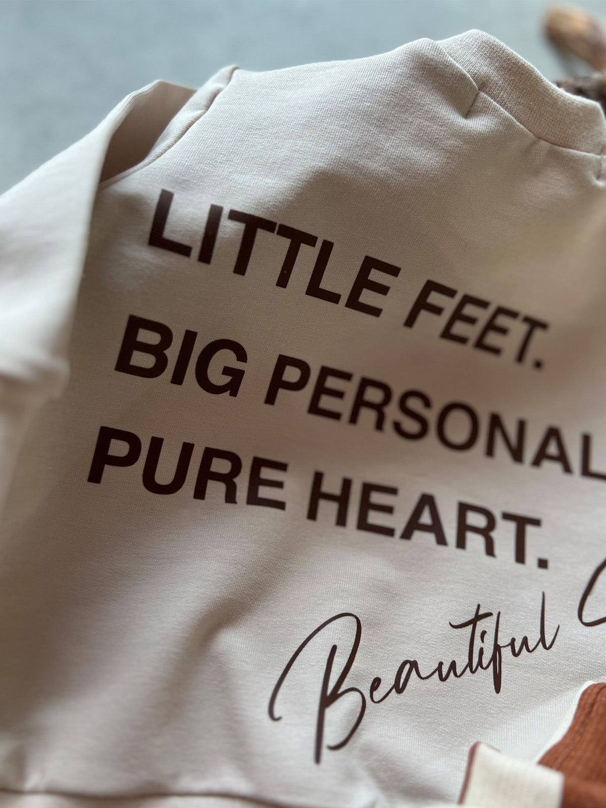 Statement-Sweater "sand/chocolate"