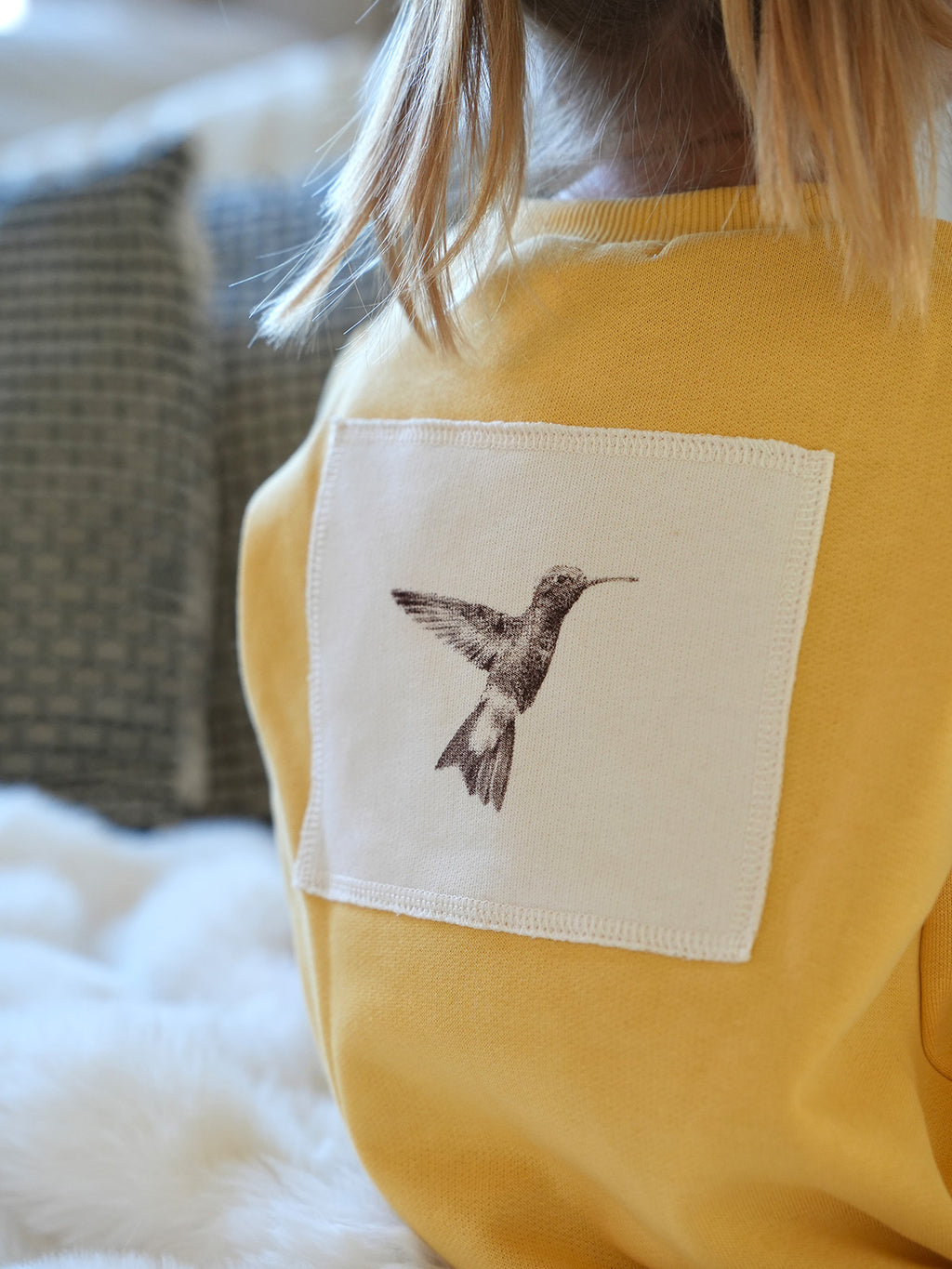 Sweater "Hummingbird", yellow