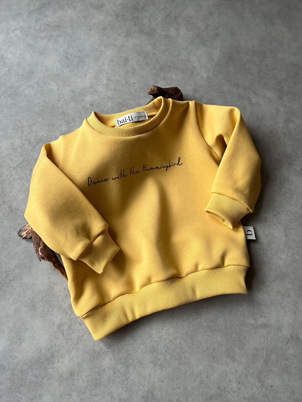 Sweater "Hummingbird", yellow