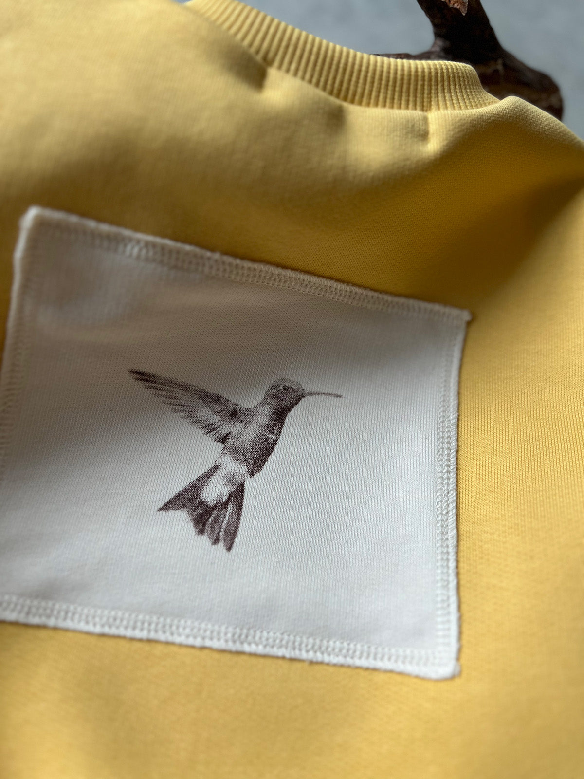 Sweater "Hummingbird", yellow