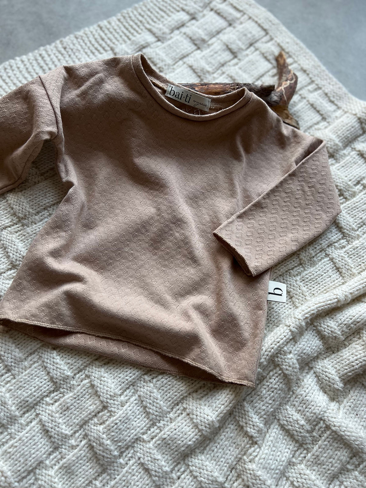 Longsleeve Beige Pointelle