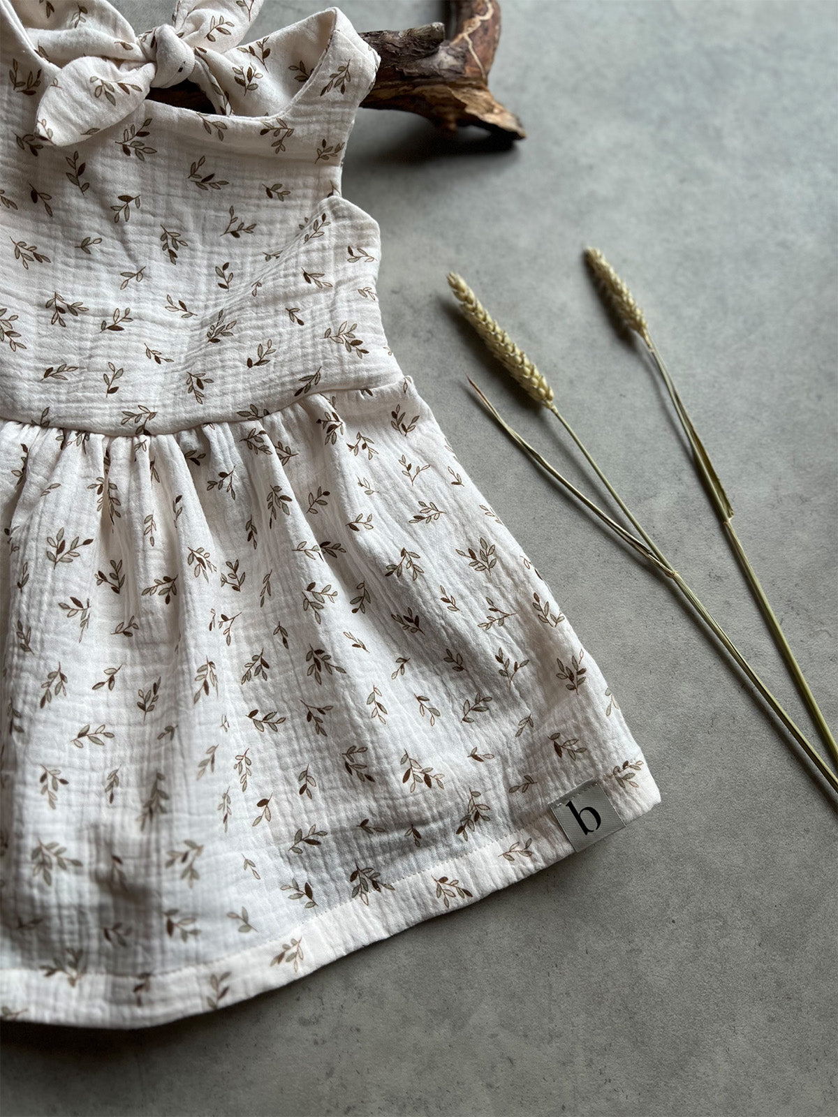 Musselin Kleid "leaves"