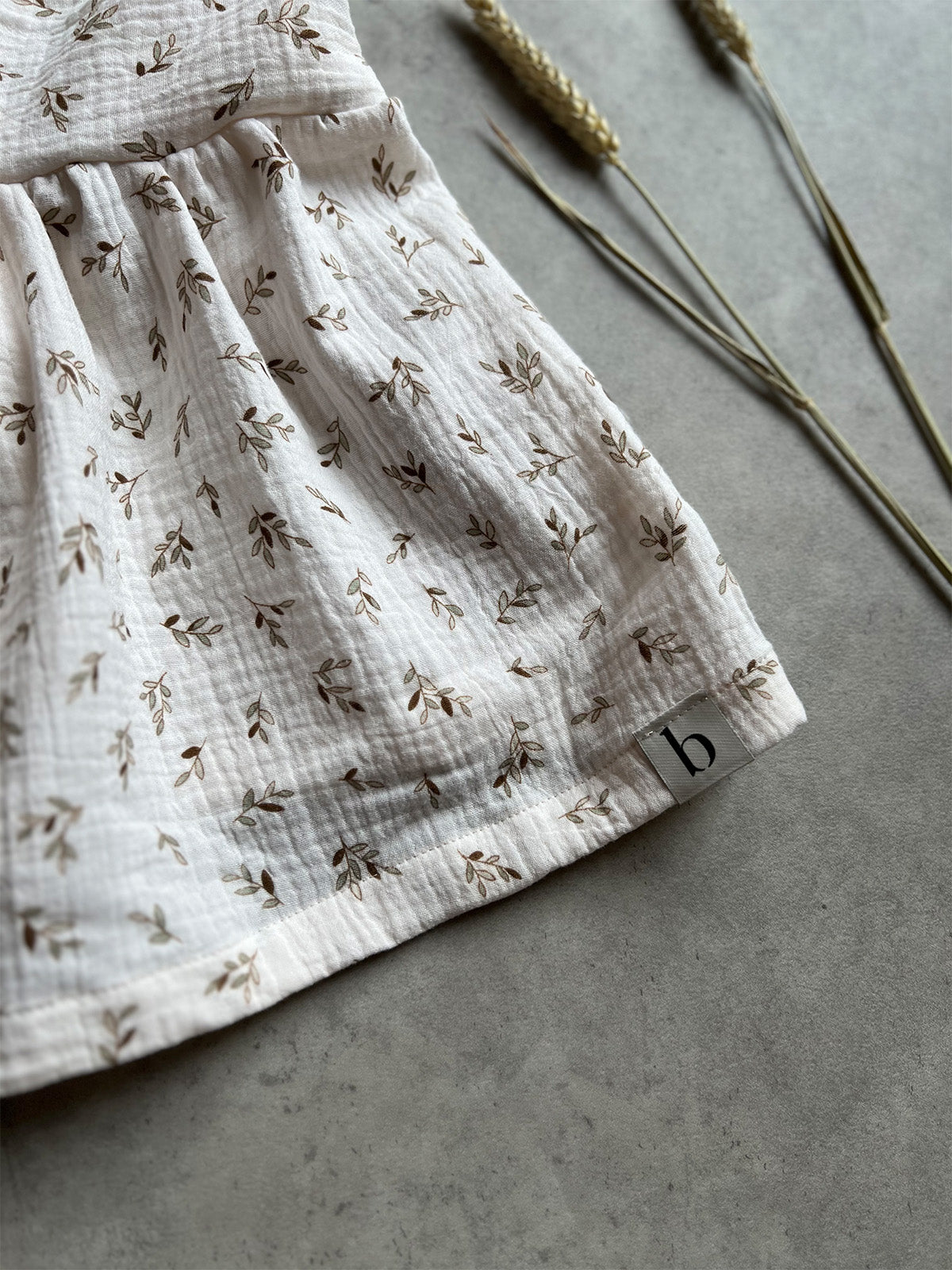 Musselin Kleid "leaves"