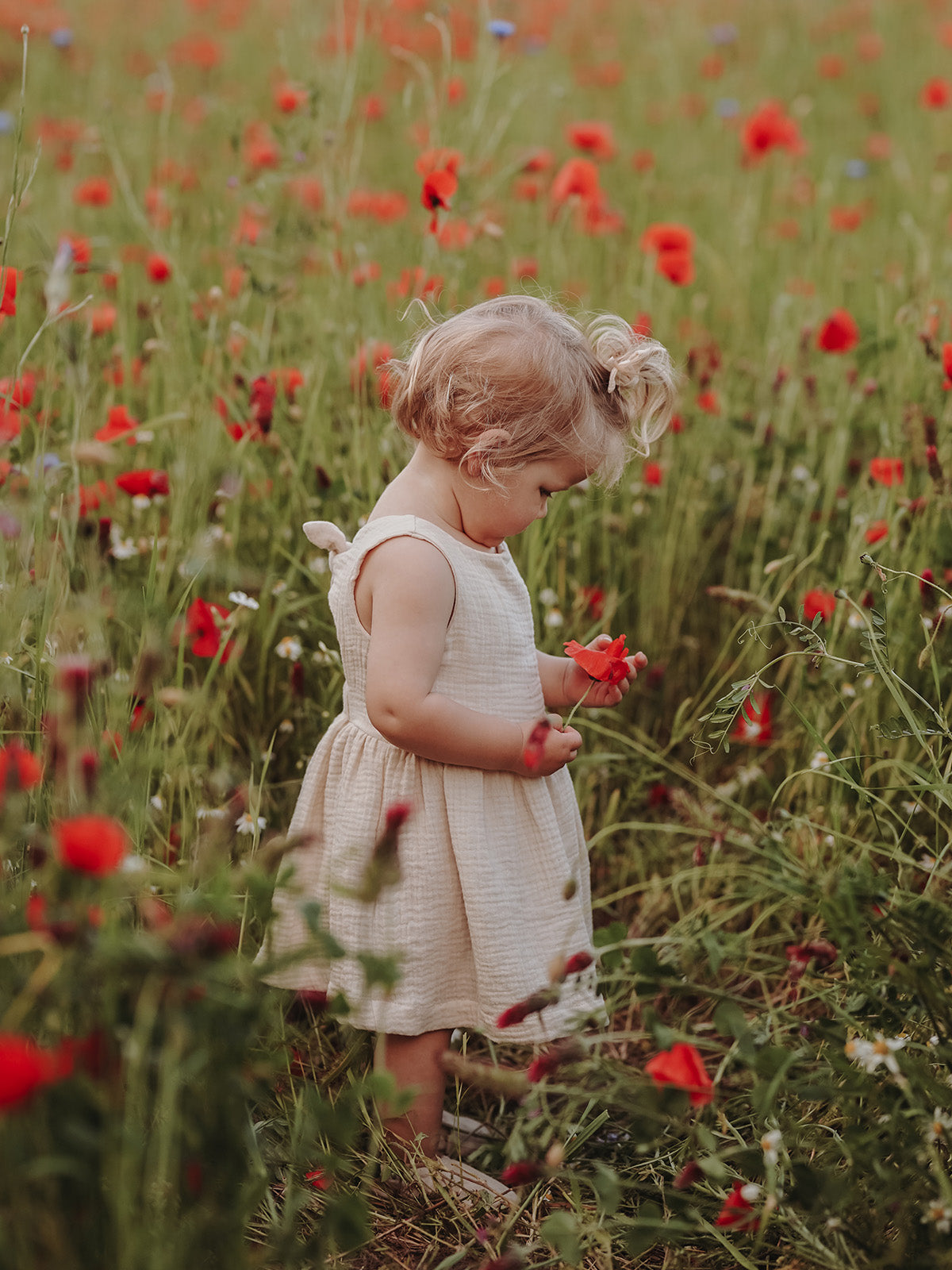 Musselin Kleid "natur"