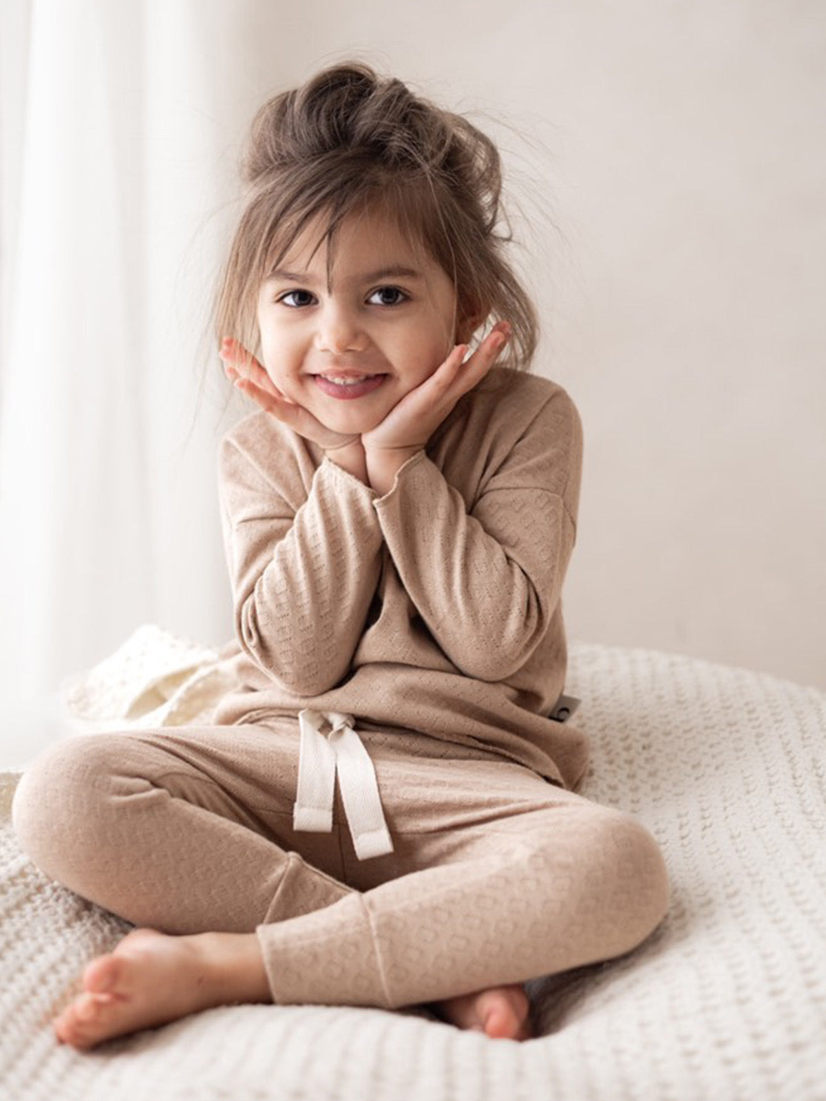 Longsleeve Beige Pointelle