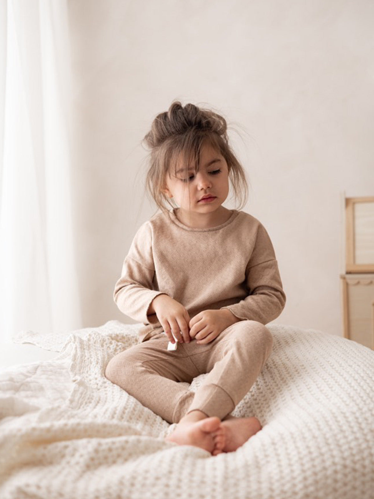 Longsleeve Beige Pointelle