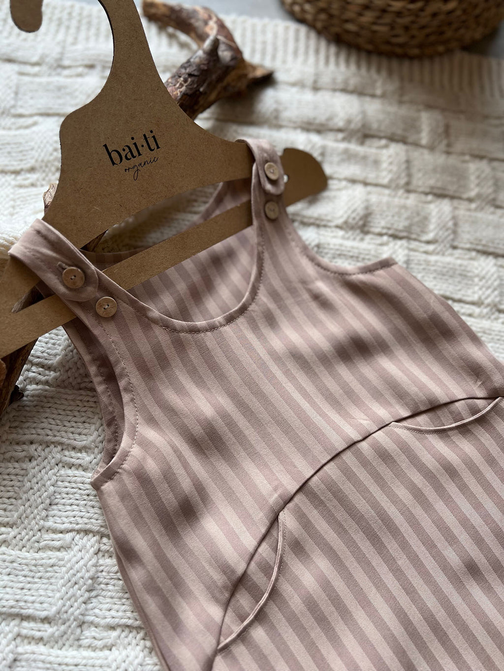 Striped Pinafore Kleid